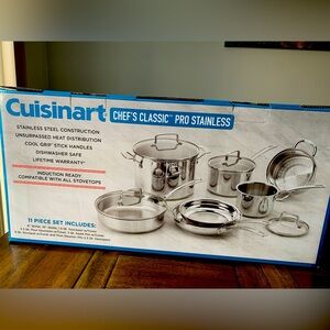 Cuisinart Chef’s Classic Pro Stainless 11 Pieces Cookware Set
